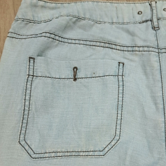 Anthopologie Pilcro & the Letterpress Chambray Wide Leg Pants. Size 31. - Picture 7 of 11